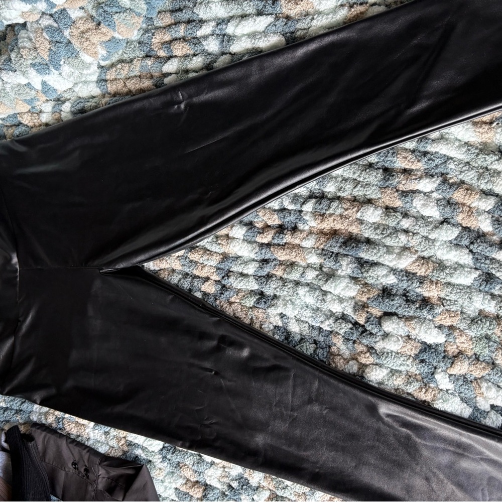 Black Faux Leather Leggings